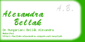 alexandra bellak business card