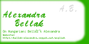 alexandra bellak business card